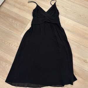 Women’s Theory dress size 2 black of silk and spandex. Side zipper. Like new